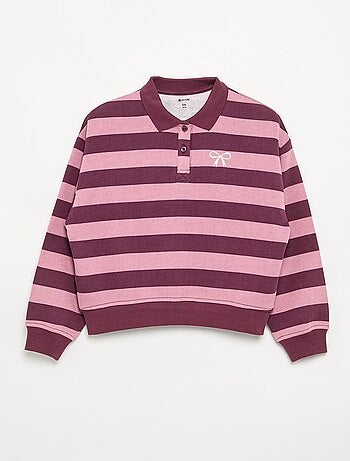 Felpa con collo polo