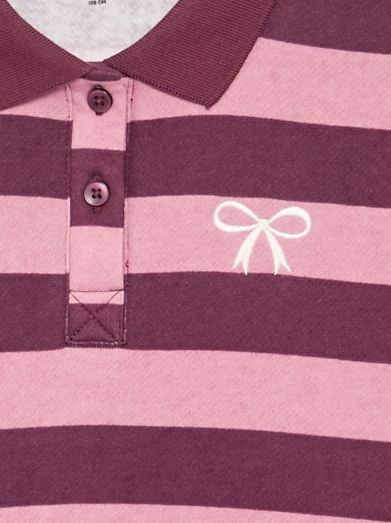 Felpa con colletto polo Rosa - Kiabi