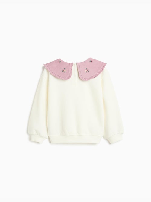 Felpa con colletto ricamato, mo fashion - Kiabi