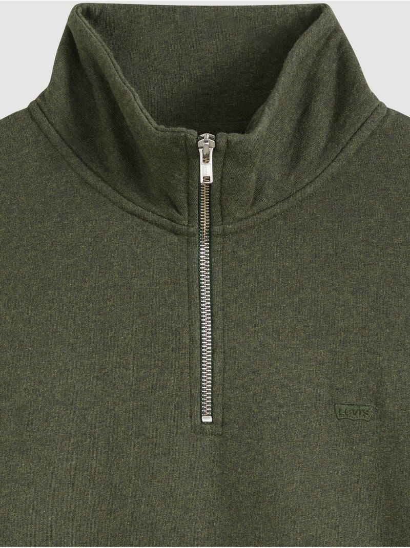 Felpa con collo alto e cerniera - levi's Verde - Kiabi