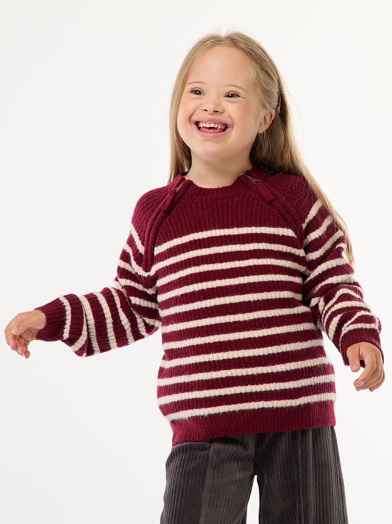 Felpa con collo alto e doppia apertura con zip - So Easy Rosso - Kiabi