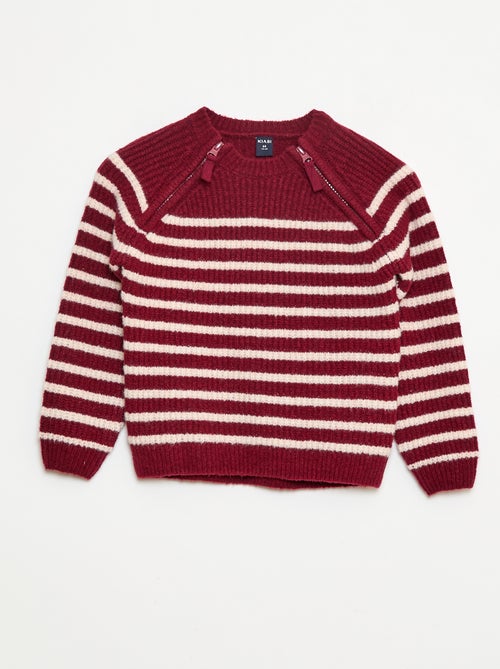 Felpa con collo alto e doppia apertura zip - collezione facile da indossare - Kiabi