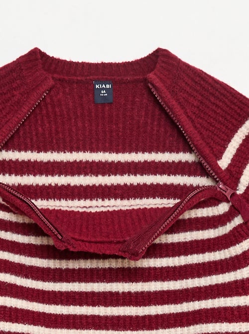 Felpa con collo alto e doppia apertura zip - collezione facile da indossare - Kiabi