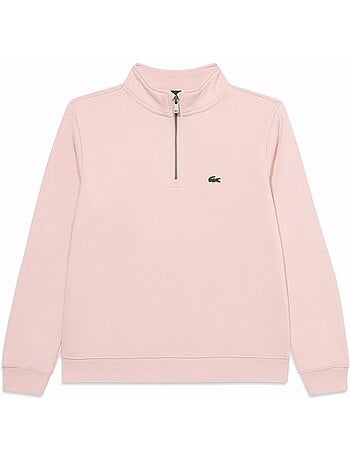 Felpa con collo alto e zip - lacoste