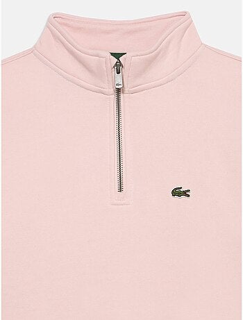 Felpa con collo alto e zip - lacoste