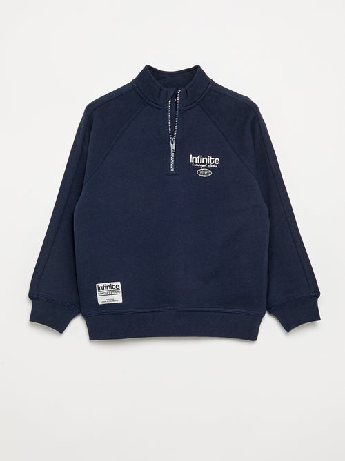 Felpa con collo alto e zip - Kiabi Felpa con collo alto e zip - Kiabi