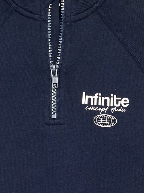 Felpa con collo alto e zip - Kiabi Felpa con collo alto e zip - Kiabi