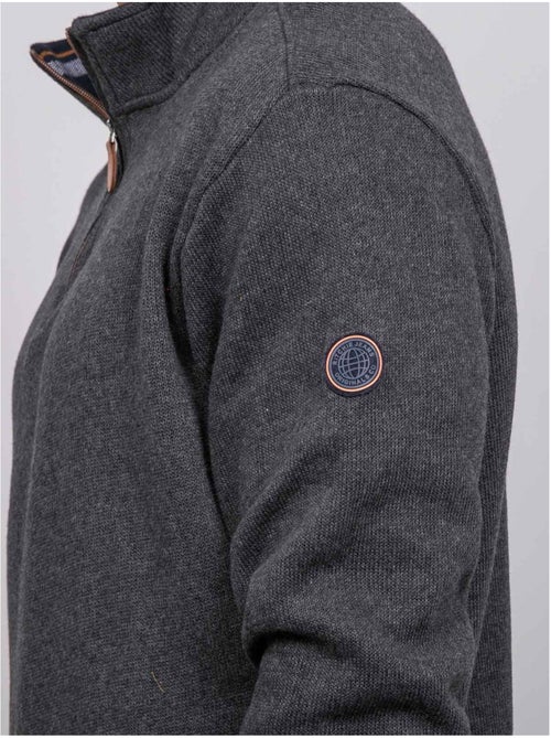 Felpa con collo alto e zip wirubon - Kiabi Felpa con collo alto e zip wirubon - Kiabi