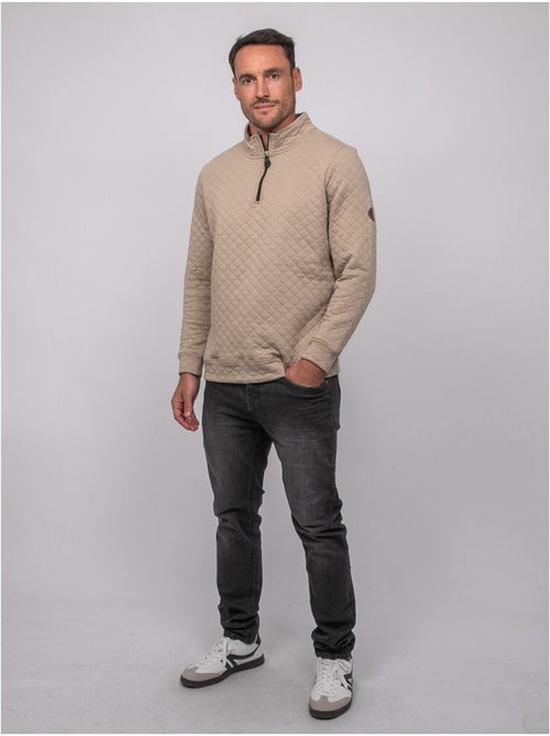 Felpa con collo alto e zip woribou - Kiabi Felpa con collo alto e zip woribou - Kiabi