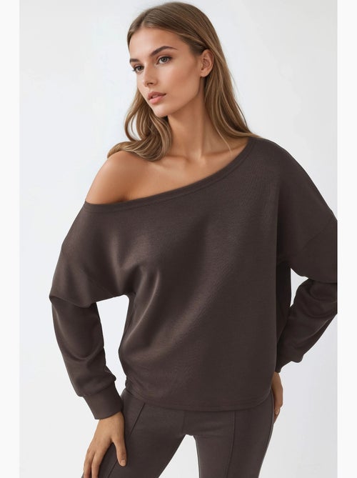 Felpa con collo asimmetrico e vestibilità relaxed busem - Kiabi Felpa con collo asimmetrico e vestibilità relaxed busem - Kiabi