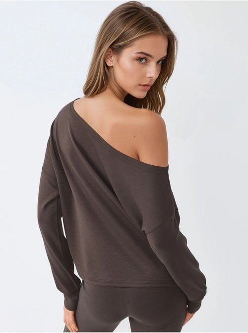 Felpa con collo asimmetrico e vestibilità relaxed busem - Kiabi Felpa con collo asimmetrico e vestibilità relaxed busem - Kiabi