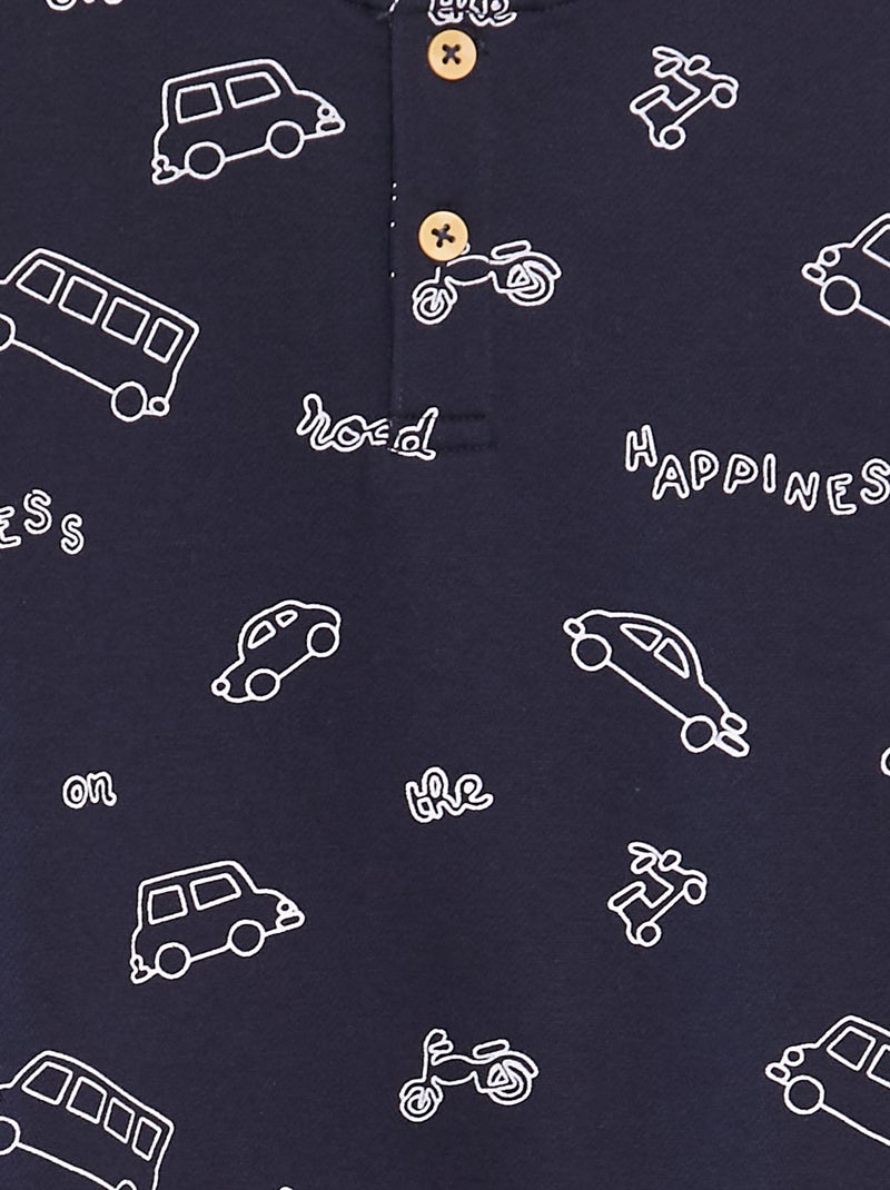 Felpa con collo serafino BLU - Kiabi