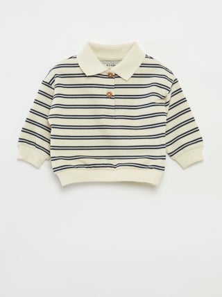 Felpa con collo stile polo