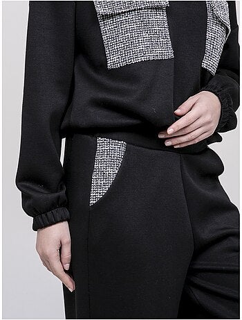 Felpa con dettagli tweed YSEULT