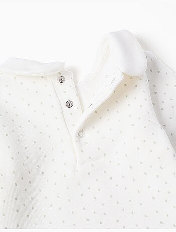 Felpa con fodera in pile e pois