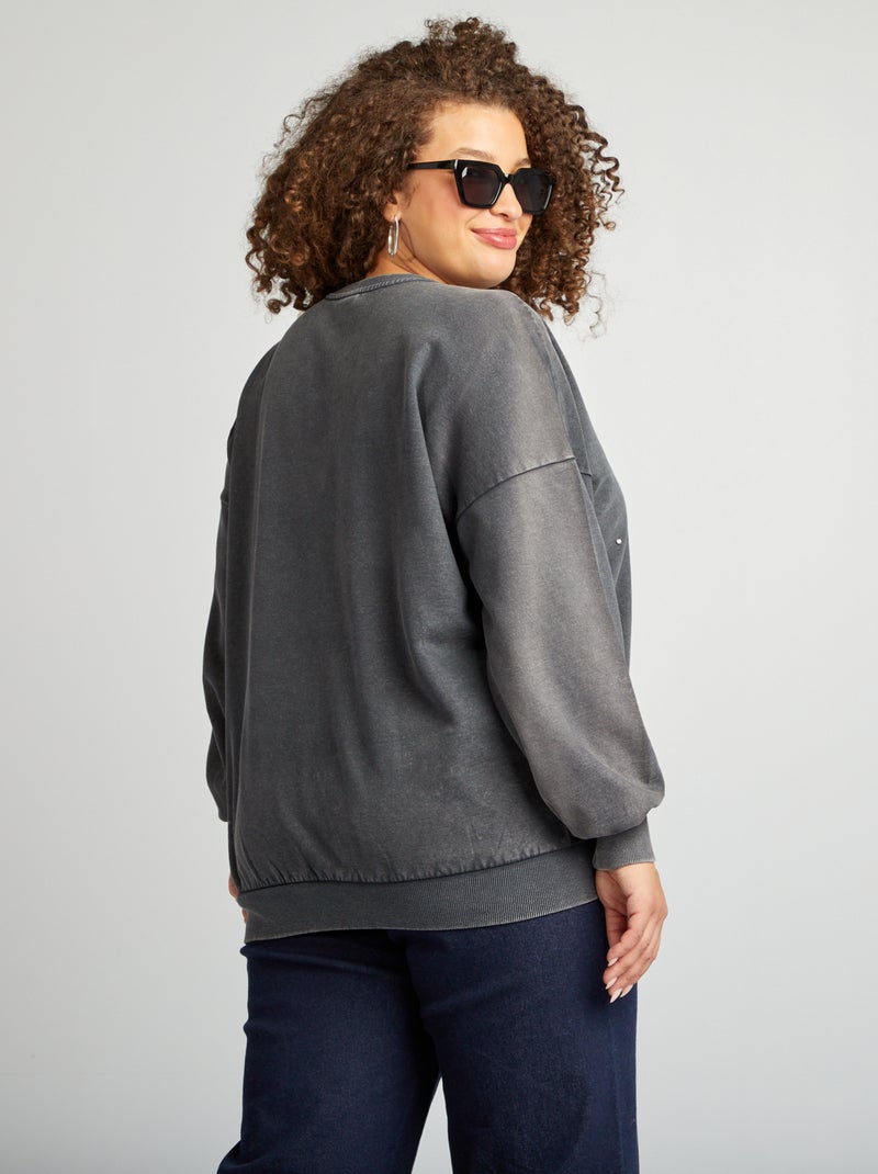 Felpa con gioiello 'Only Carmakoma' NERO - Kiabi