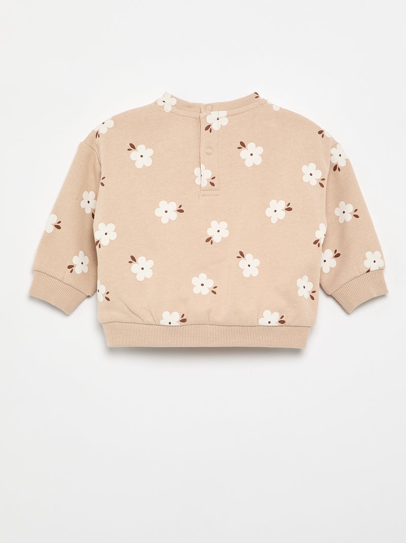 Felpa con motivo Beige - Kiabi