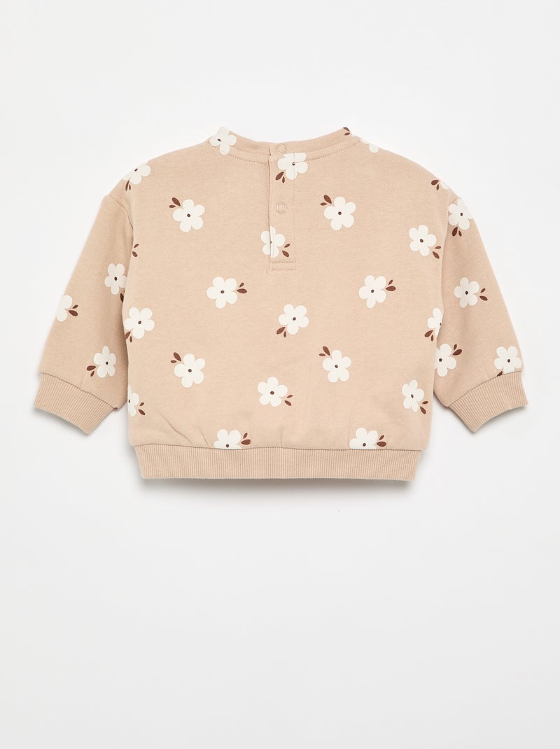 Felpa con motivo Beige - Kiabi