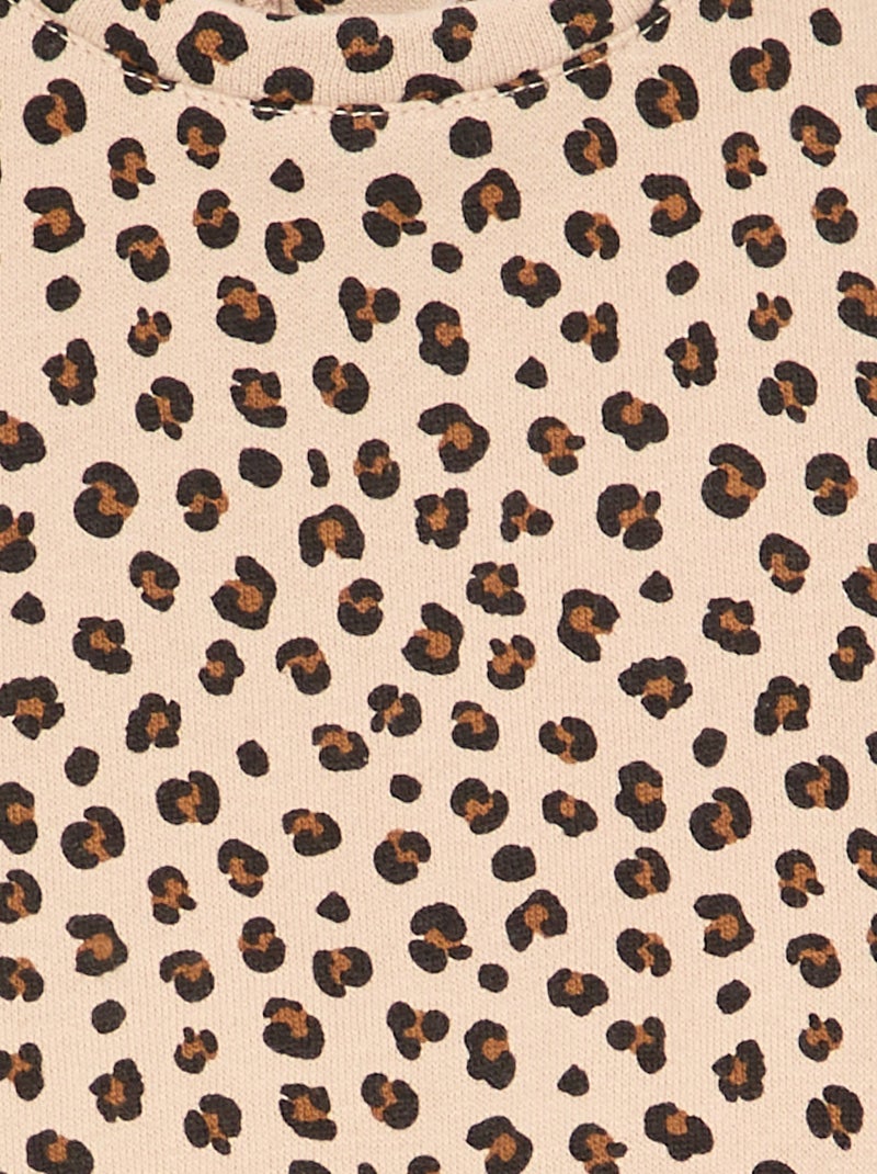 Felpa con motivo Beige - Kiabi