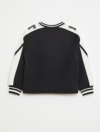 Felpa con motivo bicolore