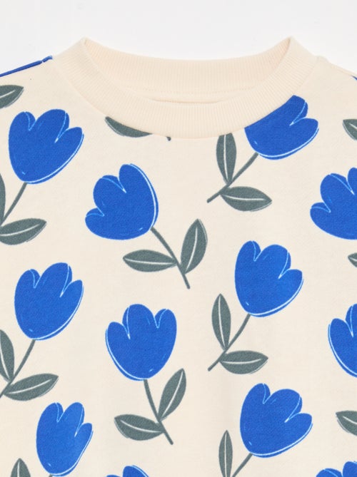 Felpa con motivo e collo rotondo - Kiabi