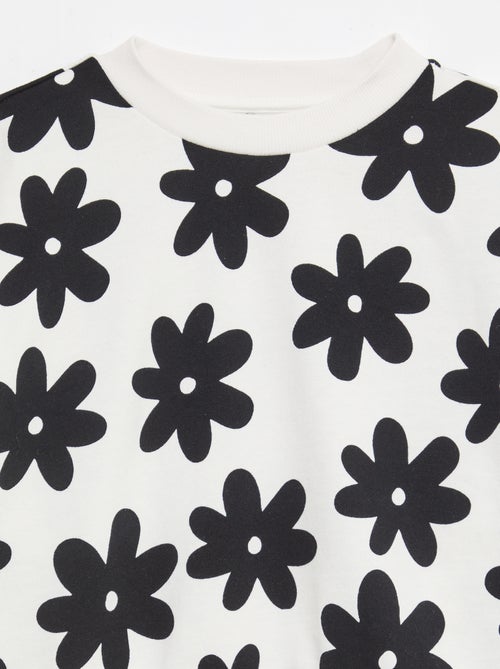 Felpa con motivo e collo rotondo - Kiabi