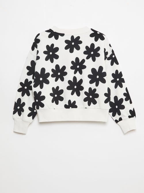 Felpa con motivo e collo rotondo - Kiabi