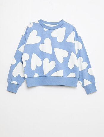 Felpa con motivo e collo rotondo