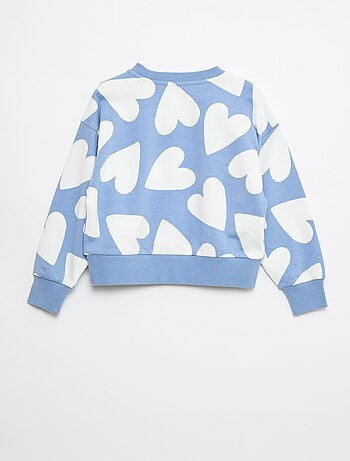 Felpa con motivo e collo rotondo