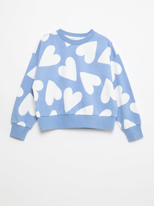 Felpa con motivo e collo rotondo - Kiabi