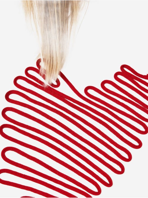 Felpa con ricamo a cuore lucci - Kiabi