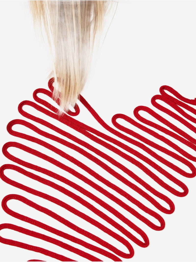 Felpa con ricamo a cuore lucci Bianco - Kiabi