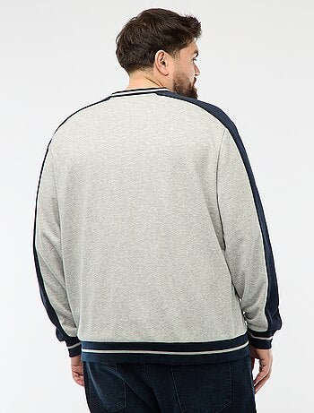 Felpa con scollo a V in French Terry