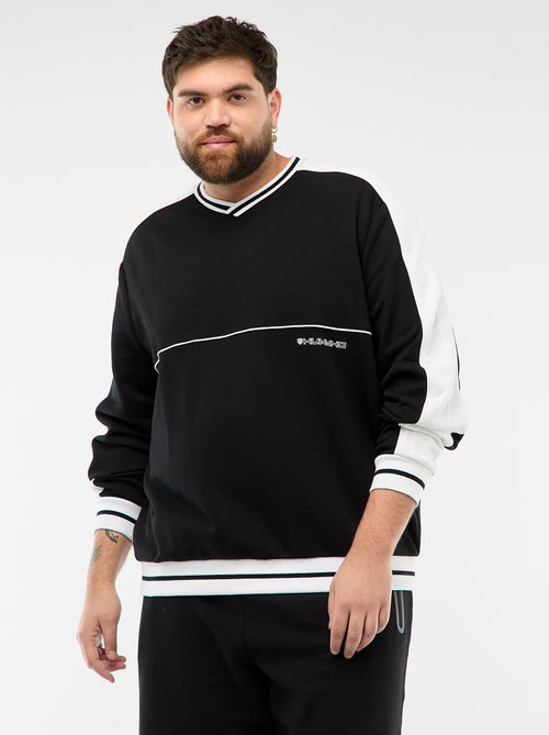 Felpa con scollo a V in French Terry - Kiabi