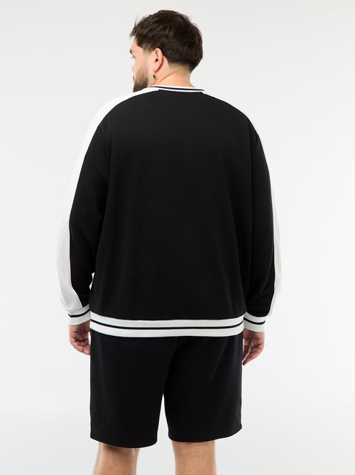 Felpa con scollo a V in French Terry - Kiabi