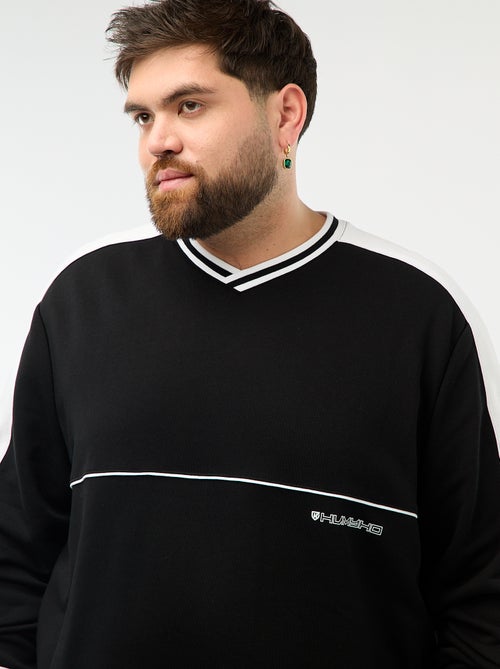 Felpa con scollo a V in French Terry - Kiabi