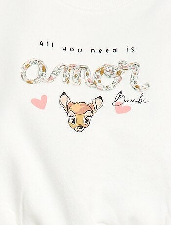 Felpa con scollo tondo e stampa 'Minou''Disney'