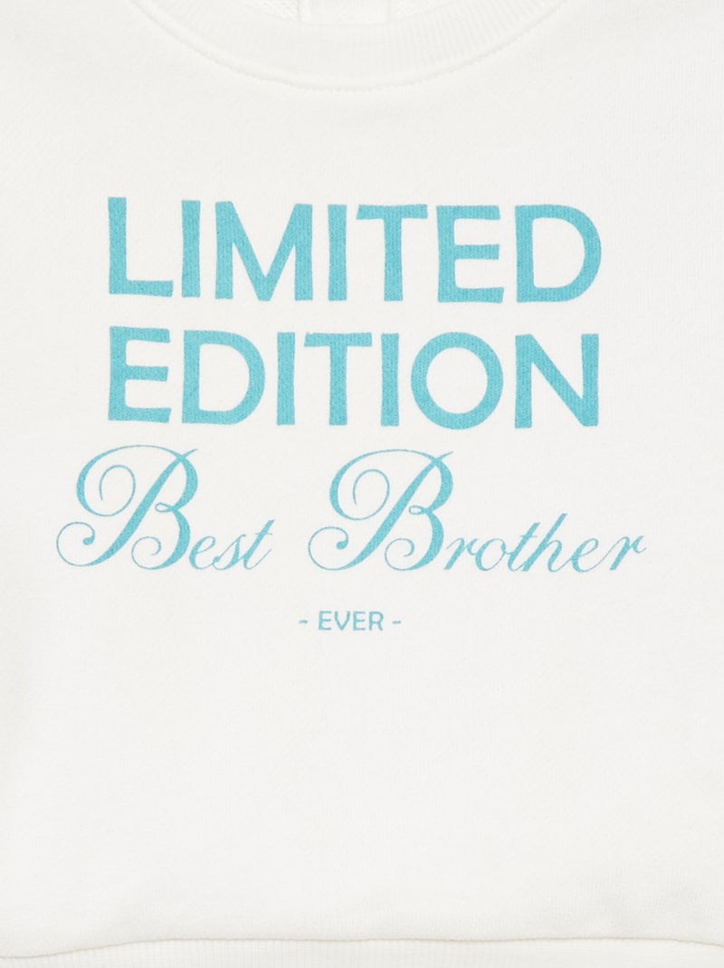 Felpa con stampa Brother BIANCO - Kiabi