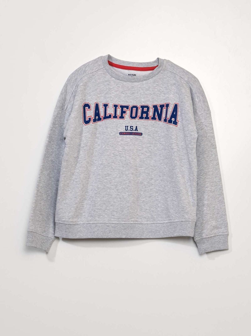 Felpa con stampa città americana GRIGIO - Kiabi