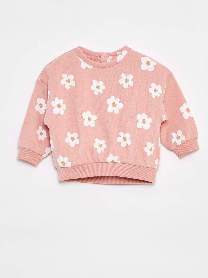 Felpa con stampa fantasia Rosa - Kiabi