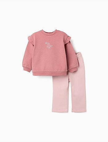 Felpa con stampa floreale + pantaloni