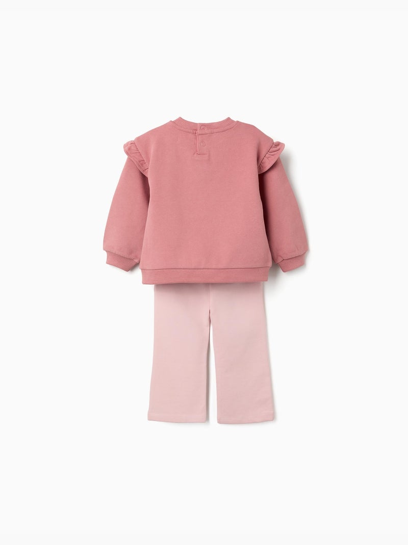 Felpa con stampa floreale + pantaloni Rosa - Kiabi