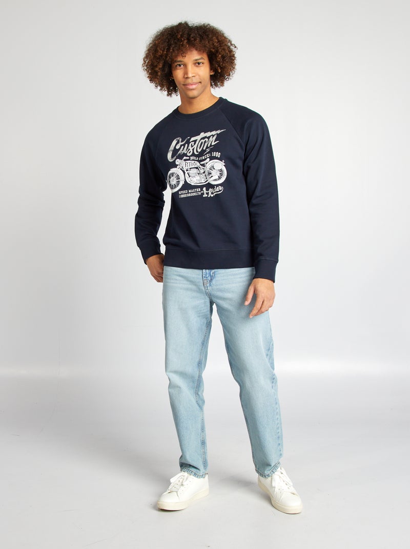 Felpa con stampa 'moto' BLU - Kiabi