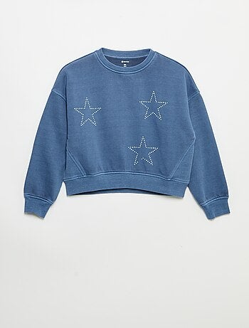 Felpa con stelle in strass