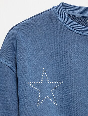 Felpa con stelle in strass
