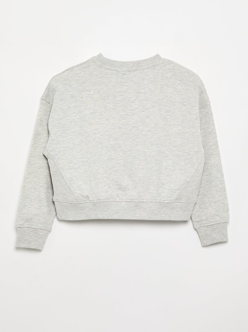 Felpa con stelle in strass Grigio - Kiabi