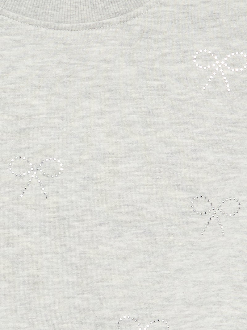 Felpa con stelle in strass Grigio - Kiabi