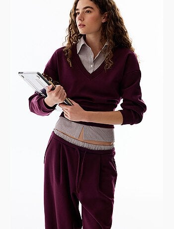 Felpa con strato camicia e colletto polo penti