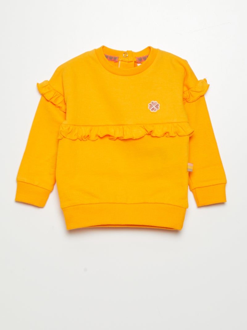 Felpa con volant GIALLO - Kiabi