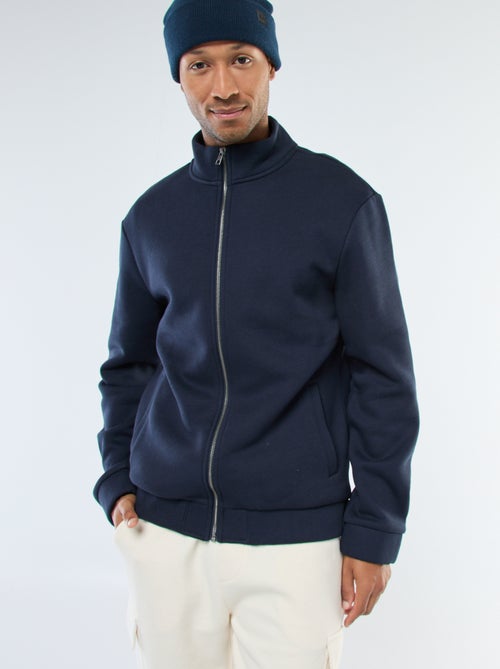 Felpa con zip a collo alto - Kiabi